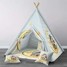 instababyrooms Dijital Baskılı Kızıldereli Çocuk Bebek Odası Oyun Çadırı Model: 316