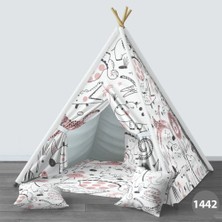 instababyrooms Dijital Baskılı Kızıldereli Çocuk Bebek Odası Oyun Çadırı Model: 1443