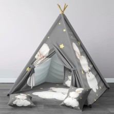 instababyrooms Dijital Baskılı Kızıldereli Çocuk Bebek Odası Oyun Çadırı Model: 324