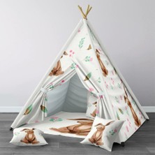 instababyrooms Dijital Baskılı Kızıldereli Çocuk Bebek Odası Oyun Çadırı Model: 318