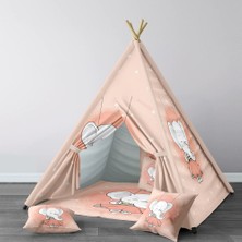 instababyrooms Dijital Baskılı Kızıldereli Çocuk Bebek Odası Oyun Çadırı Model: 145