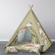 instababyrooms Dijital Baskılı Kızıldereli Çocuk Bebek Odası Oyun Çadırı Model: 148