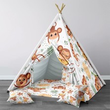 instababyrooms Dijital Baskılı Kızıldereli Çocuk Bebek Odası Oyun Çadırı Model: 1336