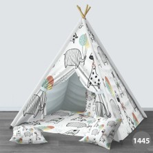 instababyrooms Dijital Baskılı Kızıldereli Çocuk Bebek Odası Oyun Çadırı Model: 1446
