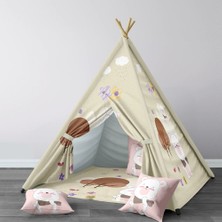 instababyrooms Dijital Baskılı Kızıldereli Çocuk Bebek Odası Oyun Çadırı Model: 276