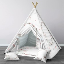 instababyrooms Dijital Baskılı Kızıldereli Çocuk Bebek Odası Oyun Çadırı Model: 1418