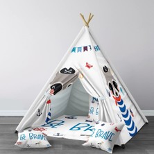 instababyrooms Dijital Baskılı Kızıldereli Çocuk Bebek Odası Oyun Çadırı Model: 029