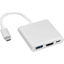 Brs USB 3.1 Type-C To HDMI USB 3.0 Çevirici Dönüştürücü Adaptor