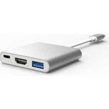 Brs USB 3.1 Type-C To HDMI USB 3.0 Çevirici Dönüştürücü Adaptor