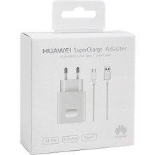 Huawei Supercharge 22,5W Orijinal Süper Şarjaleti ve Type-C Şarj Kablosu