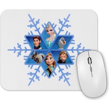 Baskı Dükkanı Elsa Anna Snowflake Frozen Snowflake Mouse Pad