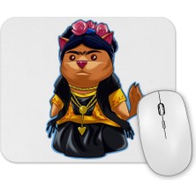 Baskı Dükkanı Frida Kahlo  Frida Catlo Mouse Pad