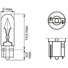 Bosch Ampül-Eco - 12 V - 1,2 W - 1,2 W - W2X4,