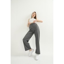 Elbee Palazzo New Kadın Pantolon - Füme