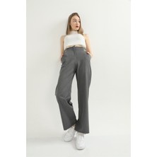 Elbee Palazzo New Kadın Pantolon - Füme