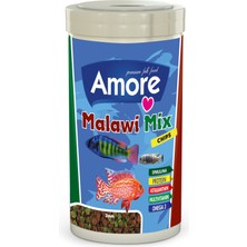 Lotus Cichlid Mix Granulat 1000ML + Amore Malawi Mix Chips 250ML Balık Yemi