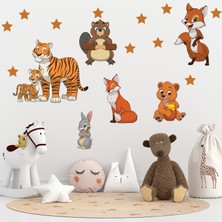 Echo Home Sevimli Hayvanlar ve Yıldızlar Temalı Çocuk Odası Sticker Seti