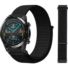 Yonaga Huawei Gt / Gt 2 - Honor Magic Watch 2 46MM - Samsung Gear Watch 46MM Dokuma Kordon Kayış A+ Kalitesiyah
