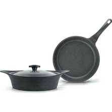 Thermoad Pyro Granit Tencere Tava Seti 3 Parça 28 cm