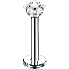 Bylin Cerrahi Çelik Zirkon Taşlı Yıldız Piercing
