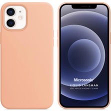 Microsonic Apple iPhone 12 Mini Kılıf Liquid Lansman Silikon Rose Gold