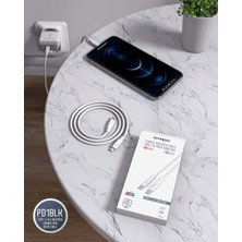 Syrox PD18LK 18W 3.0A Type-C To Lightning Şarj ve Data Kablosu