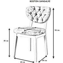 MyMassa Boston Yemek Sandalyesi - Mutfak Sandalyesi - Sandalye