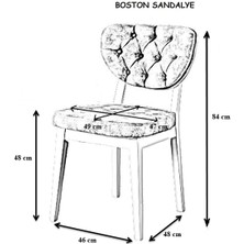 MyMassa Boston Yemek Sandalyesi - Mutfak Sandalyesi - Sandalye