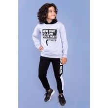 Toontoy Kids Toontoy Erkek Çocuk Kapüşonlu Baskılı Eşofman Takımı