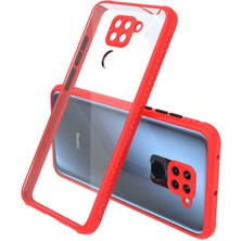 Mobaxaksesuar Xiaomi Redmi Note 9 Kılıf Kenar Renkli Sararmaz Şeffaf Kapak