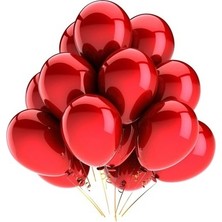 Vipfoni Metalik Balon Kırmızı - 10 Adet