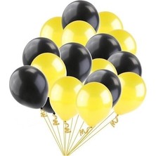 Vipfoni Metalik Balon Siyah - Sarı 10 Adet