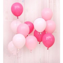 Vipfoni Metalik Balon Fuşya - Pembe - Beyaz 10 Adet