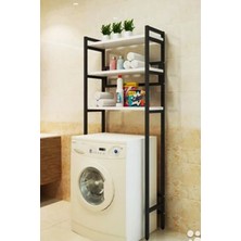 Maysa45 70 x 160 x 30 Algın Çamaşır Makinesi Üstü Düzenleyici Raf Beyaz