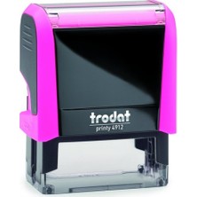Trodat 4913 Neon Pembe Gövde Mavi Keçe Kaşe