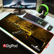 Digipod RGB Gaming  Oyuncu Mousepad RGB AK47  70 X 30  Kaymaz Taban 4mm Kalınlık