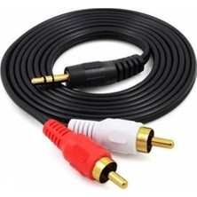 Boblov Stereo Lale Kablo 3.5 mm Stereo 2 RCA Ses Sistemi Kablosu Aux 3 mt