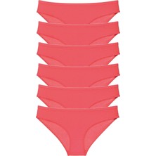 Royaleks 6 Adet Süper Eko Set Likralı Kadın Slip Külot Fuşya