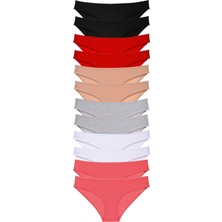 Royaleks 12 Adet Süper Eko Set Likralı Kadın Slip Külot Set 3