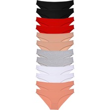 Royaleks 12 Adet Süper Eko Set Likralı Kadın Slip Külot Set 1