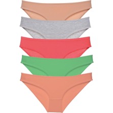 Royaleks 5 Adet Süper Eko Set Likralı Kadın Slip Külot Soft Renkler