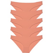 Royaleks 5 Adet Süper Eko Set Likralı Kadın Slip Külot Pudra