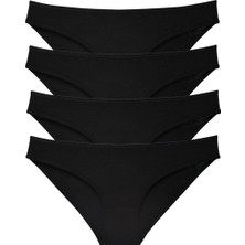 Royaleks 4 Adet Süper Eko Set Likralı Kadın Slip Külot Siyah