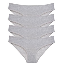 Royaleks 4 Adet Süper Eko Set Likralı Kadın Slip Külot Gri