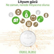 GP 3 Volt Gp Cere2032 Lityum Düğme Para Pil 2032 Bios Kepenk Kumanda Hesap Makinesi Lithum Pili 10 Adet