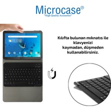 Microcase Lenovo Tab M10 TB-X306F 10.1 Bluetooth Klavyeli Standlı Kılıf - Bkk4