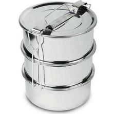 Mobilreyon 3'lü Krom Çelik Sefertası Beş Kişilik 21X7 cm No:5