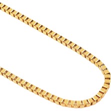 Chavin Sarı Gold 3 Mm. 60 Cm. Bayan-Erkek Çelik Zincir Ds78