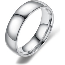 Chavin 6 mm Söz Beyaz İp Kaplama Unisex Çelik Yüzük