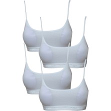 Royaleks Pedli Ip Askılı Beyaz Büstiyer 4 Adet